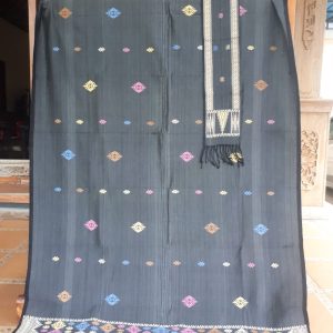 Songket dan Selendang Bulan Bintang Abu-abu